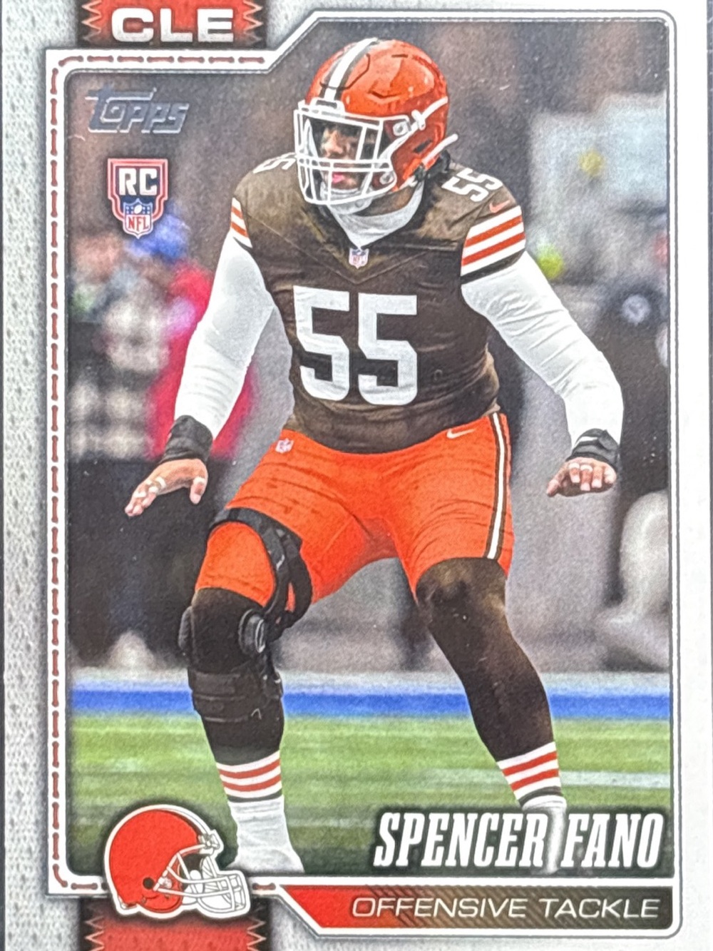 Topps Spencer Fano Cleveland Browns Rookie Card